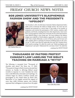 Friday Church News