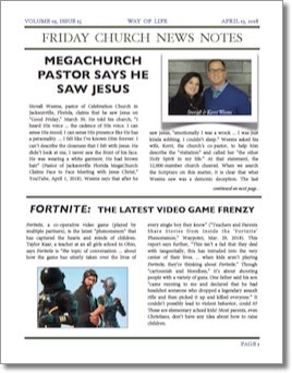 Friday Church News Notes