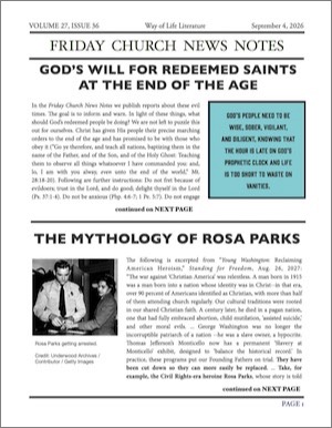 Friday Church News