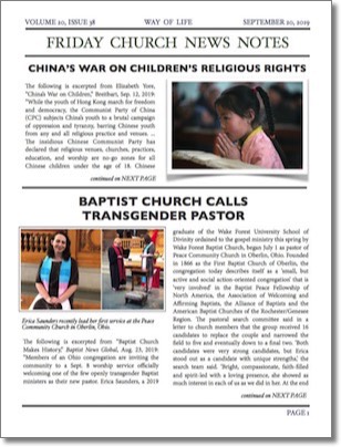 Friday Church News
