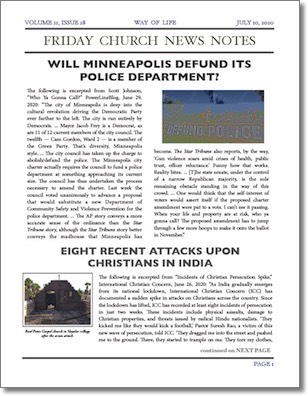 Friday Church News