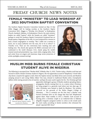 Friday Church News