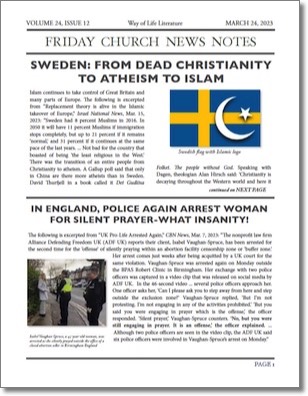 Friday Church News
