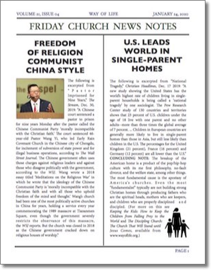 Friday Church News
