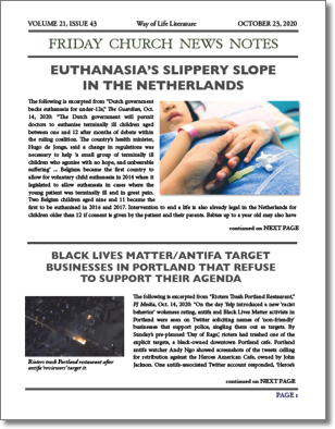 Friday Church News