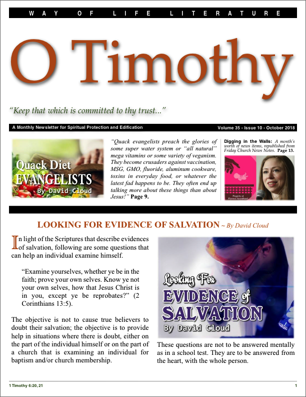 O Timothy, October 2018